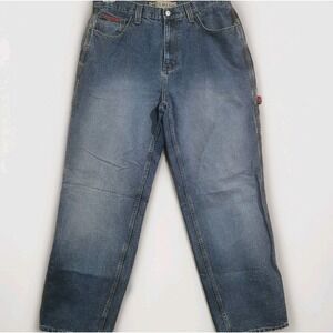 VTG US Polo Assn Baggy Carpenter Jeans 36x34 Skater Y2K Utility Pocket Embroider